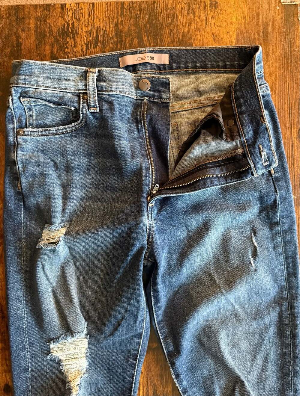 Joe's Jeans Women's Distressed Mid-Rise Denim Jeans Size 27
